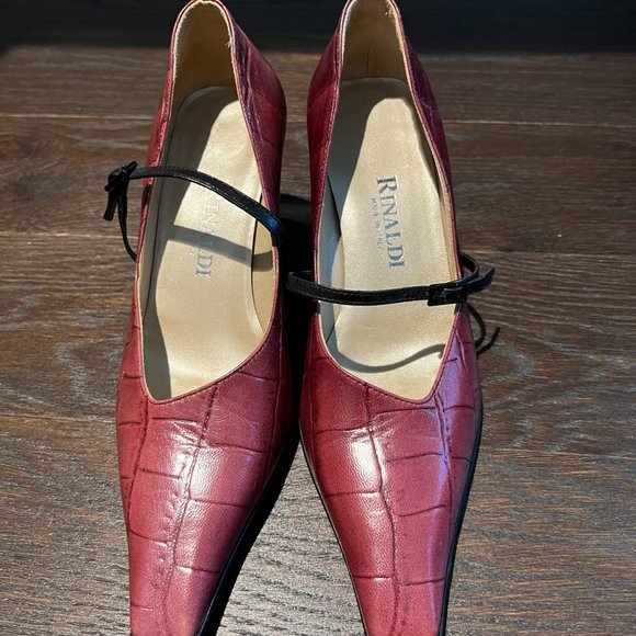 Rinaldi burgundy leather shoe size 36 - Picture 2 of 3